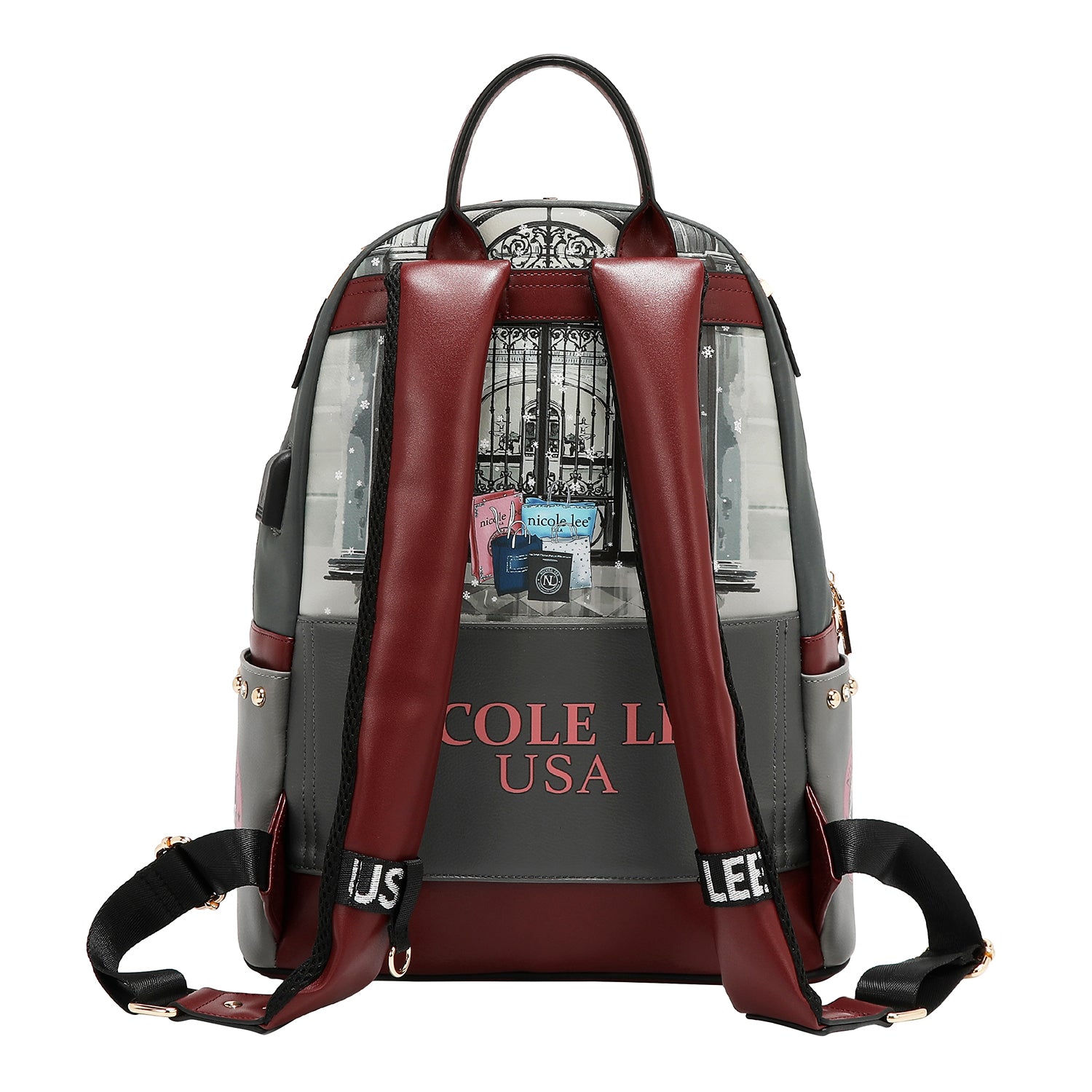 LAPTOP BACKPACK WITH USB CHARGING PORT (<tc>MODA SNOWFLAKE</tc>)