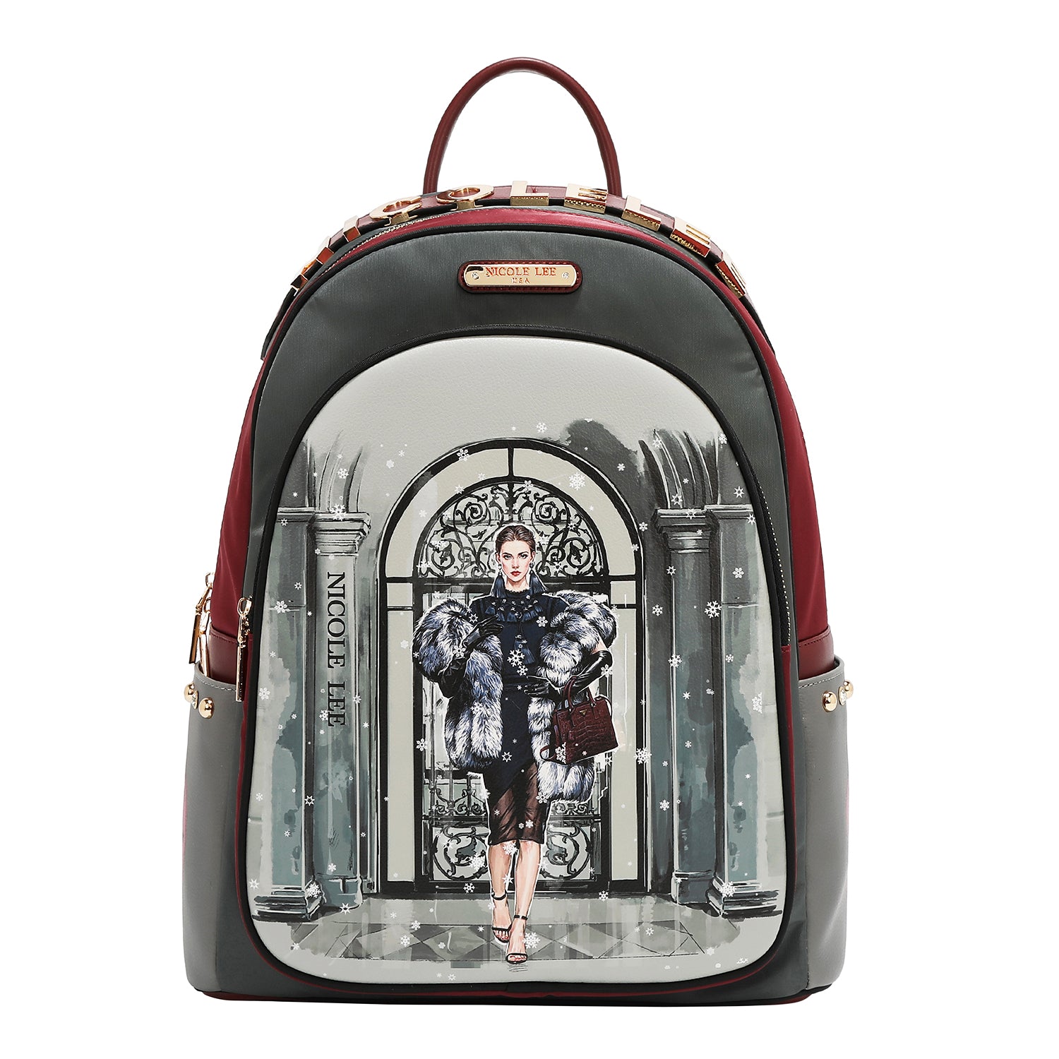 Laptop-Rucksack mit USB-Ladeanschluss (<tc>MODA SNOWFLAKE</tc>)