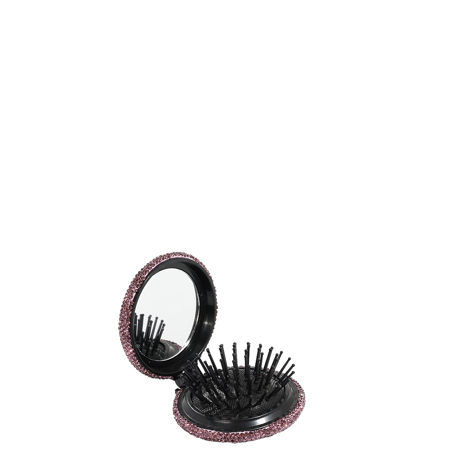 MIROIR COMPACT AVEC BROSSE ET STRASS (<tc>QUEEN CLEOPATRA</tc>)