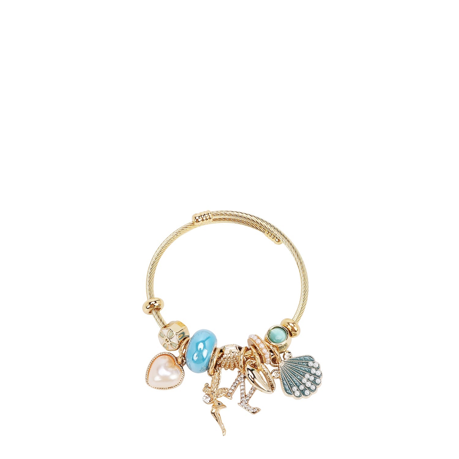 PULSERA CON DIJES DE OCEANO ROMANTICO (AZUL)