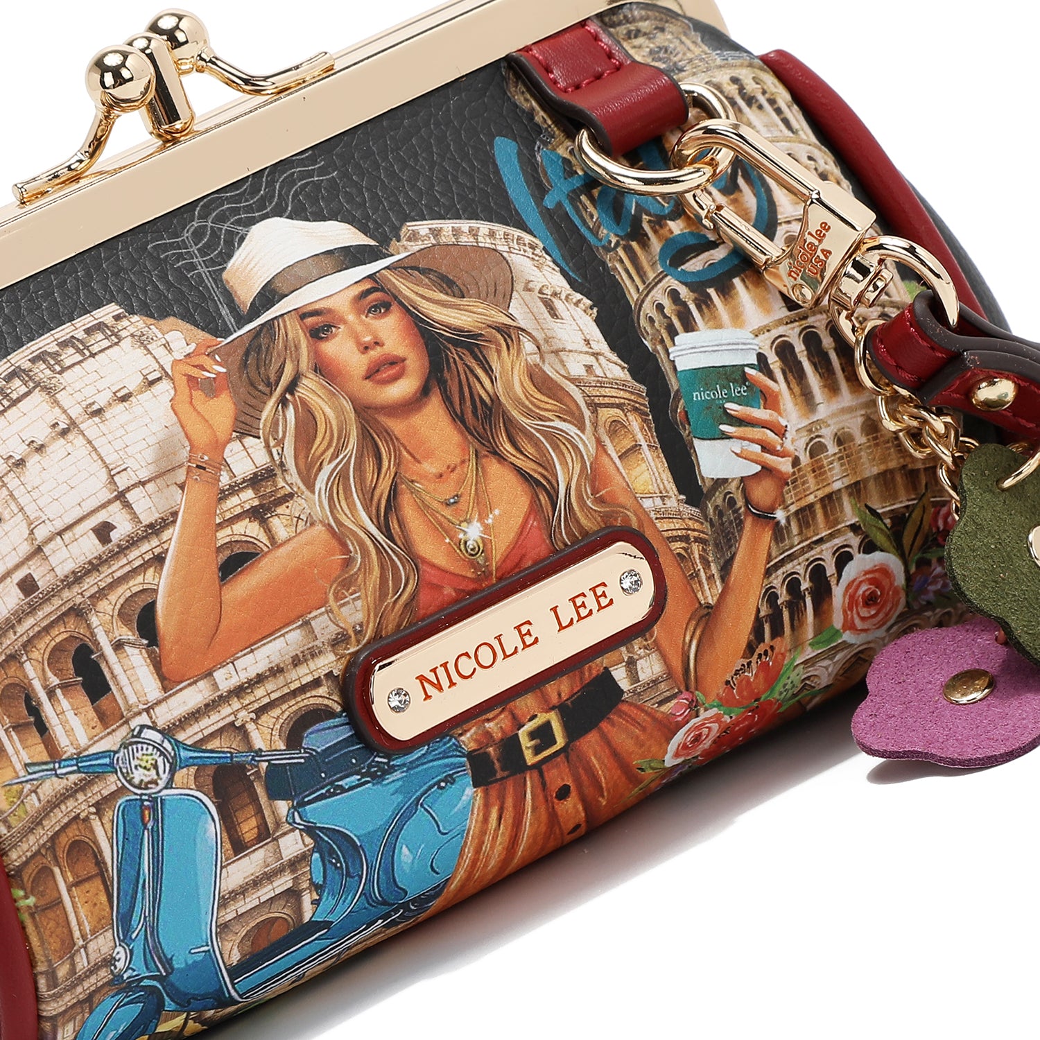 PORTAFOGLIO CON BRACCIALE (<tc>MARTHA TRAVELS ITALY</tc>)