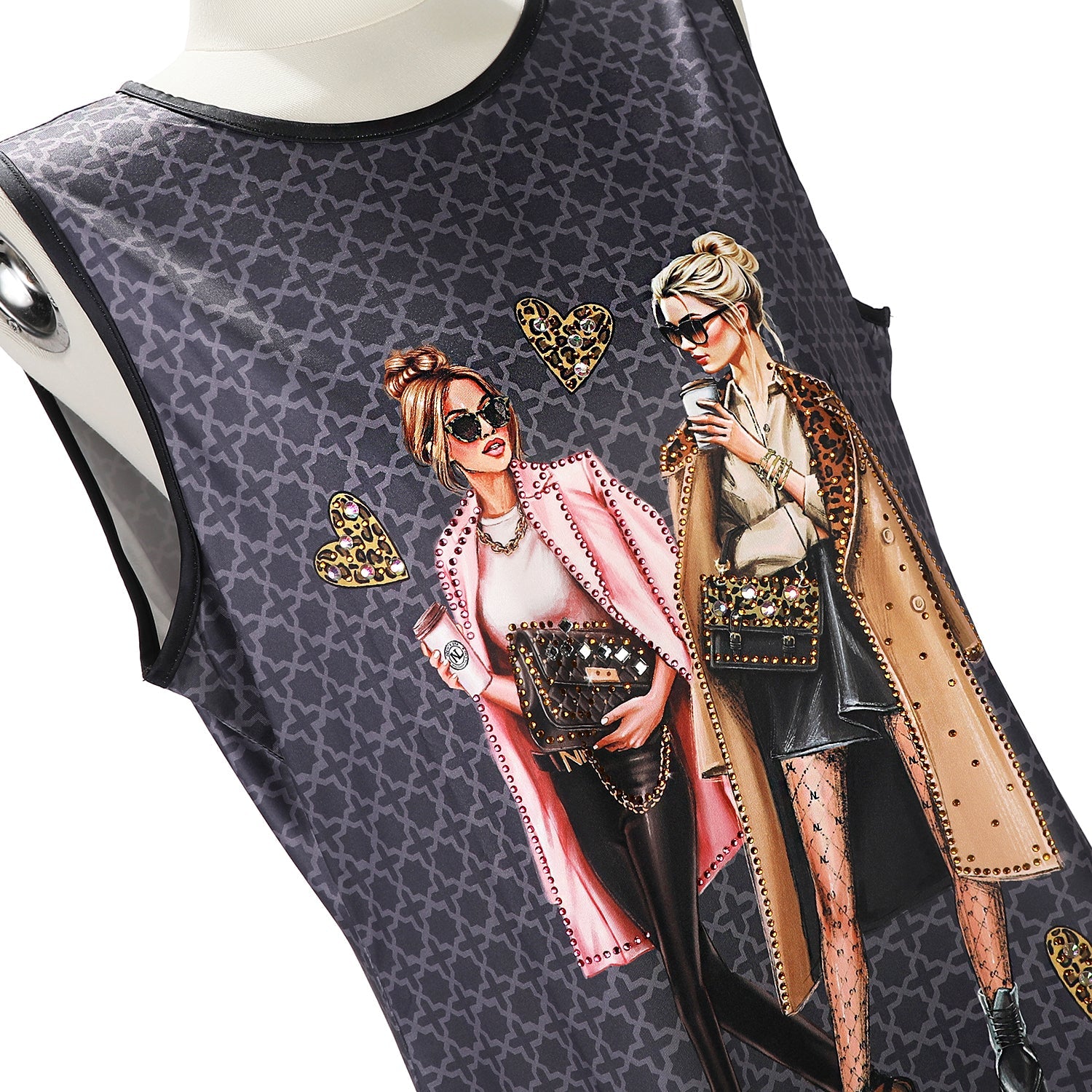 VESTIDO DE TIRANTES NICOLE LEE CON BRILLOS (LADIES NIGHT OUT)