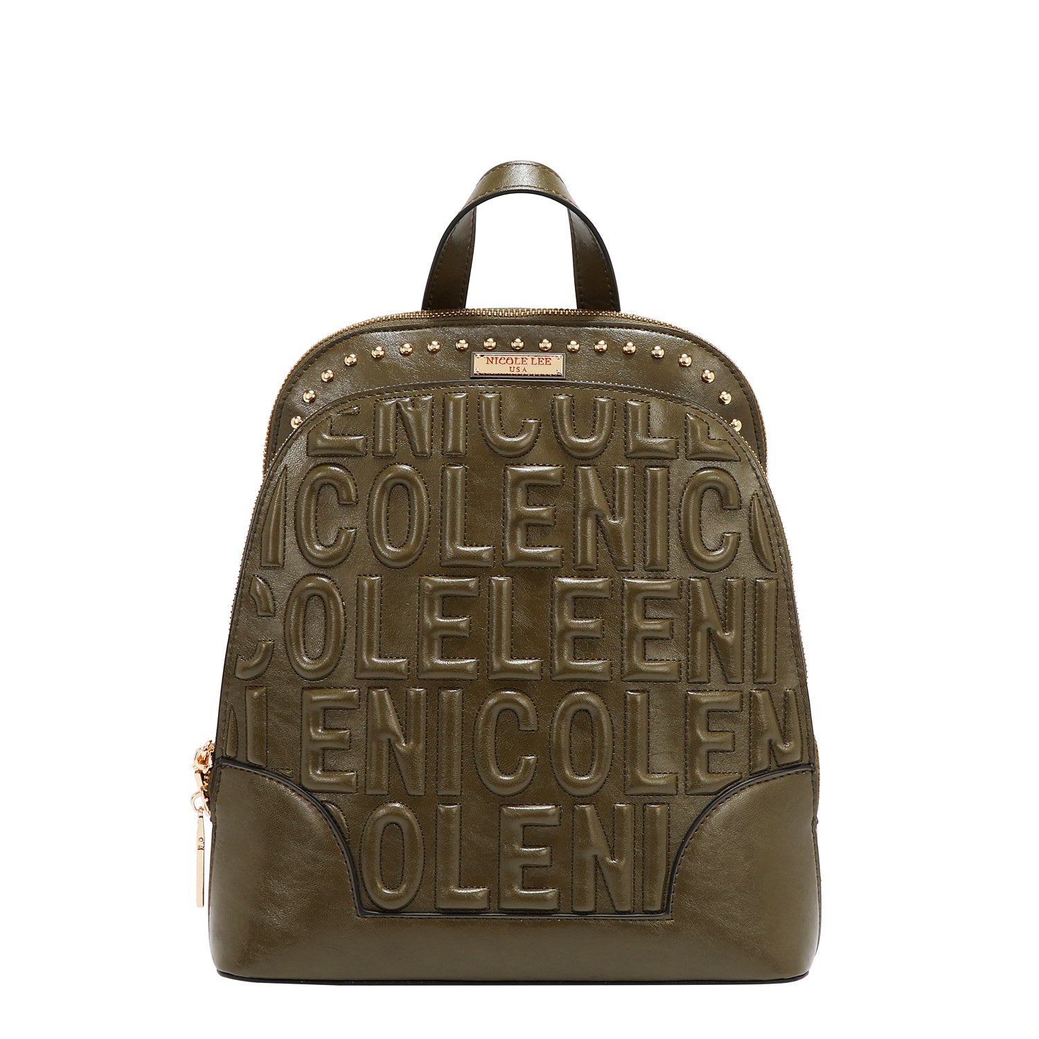 BACKPACK WITH EMBOSSED LOGO (OLIVE)