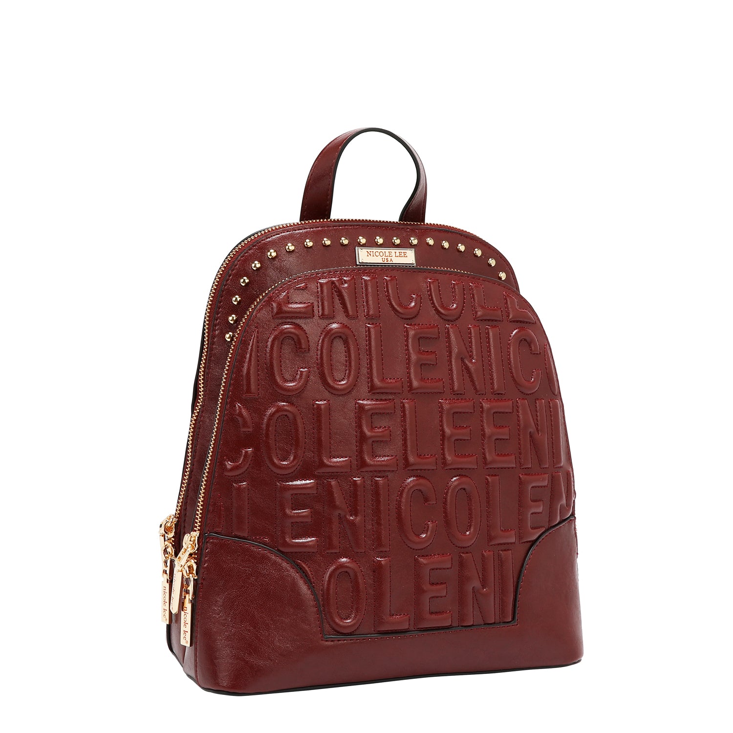 BACKPACK WITH EMBOSSED LOGO (WINE)