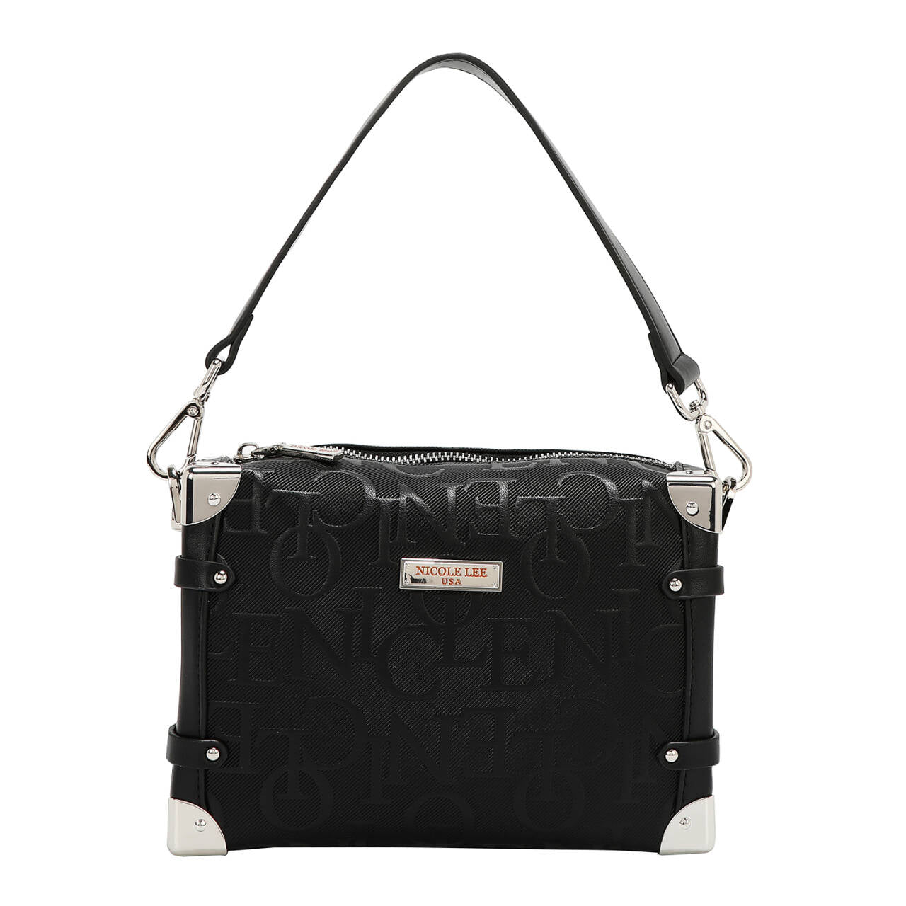 Eleganza della borsa a tracolla quadrata eleganza (nero)