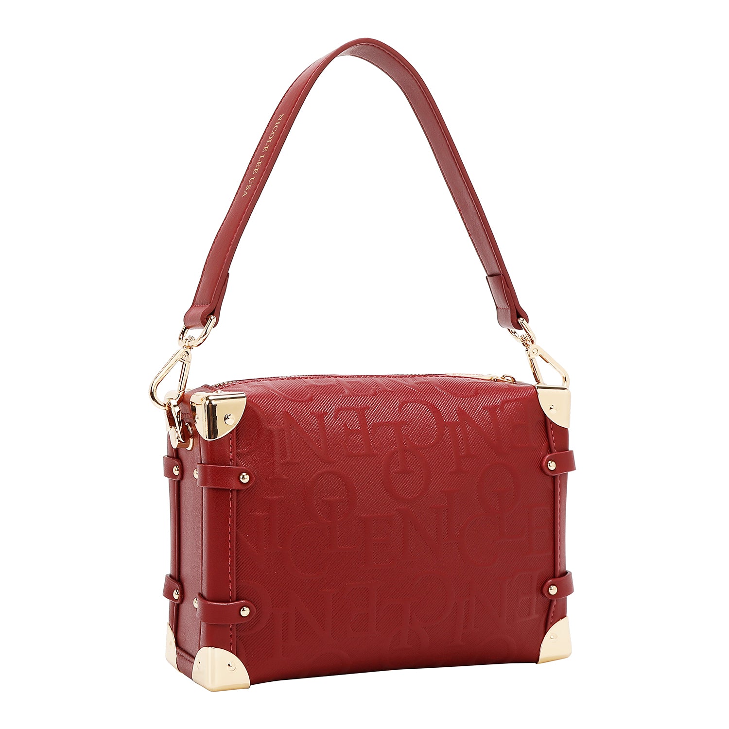 Eleganza della borsa a tracolla quadrata eleganza (rosso)