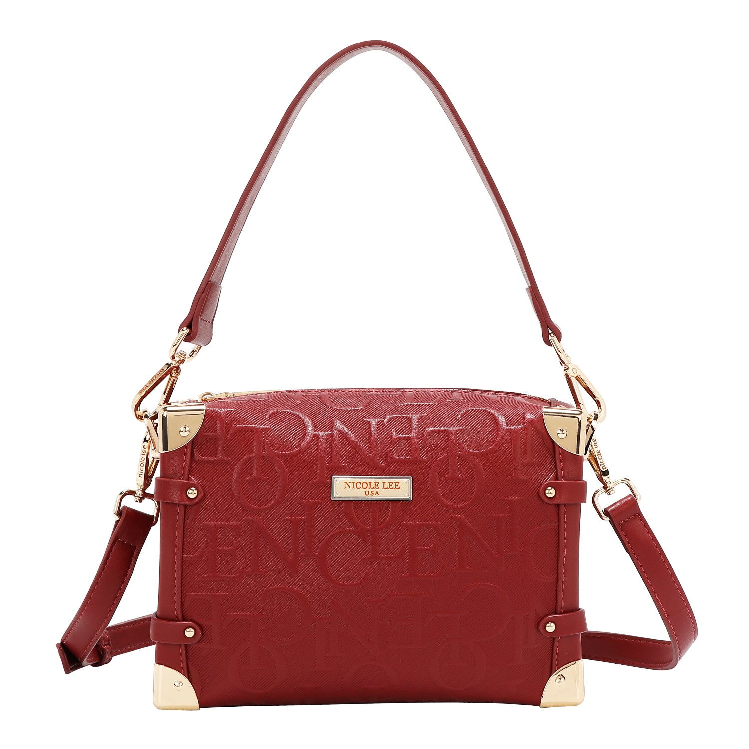 Eleganza della borsa a tracolla quadrata eleganza (rosso)