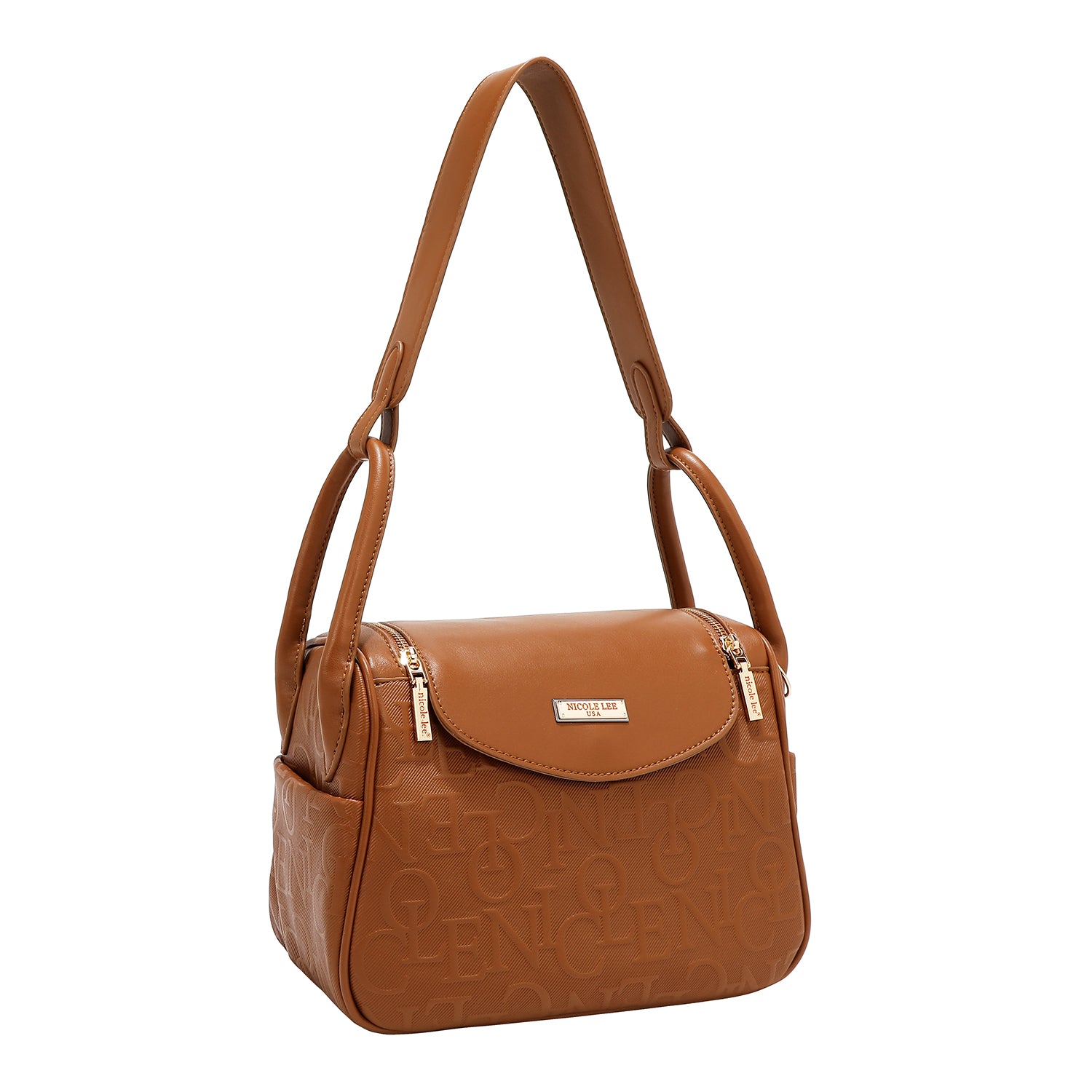 ELEGANCE UMHÄNGETASCHE MIT GEPRÄGUNG (BRAUN)