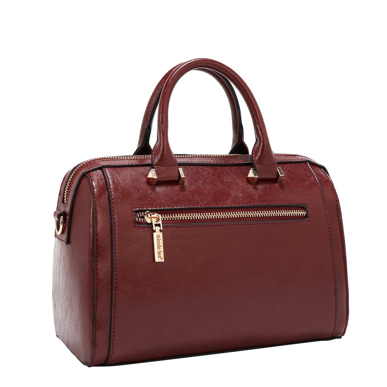 BOSTON BAG WITH EMBOSSED LOGO (WINE)