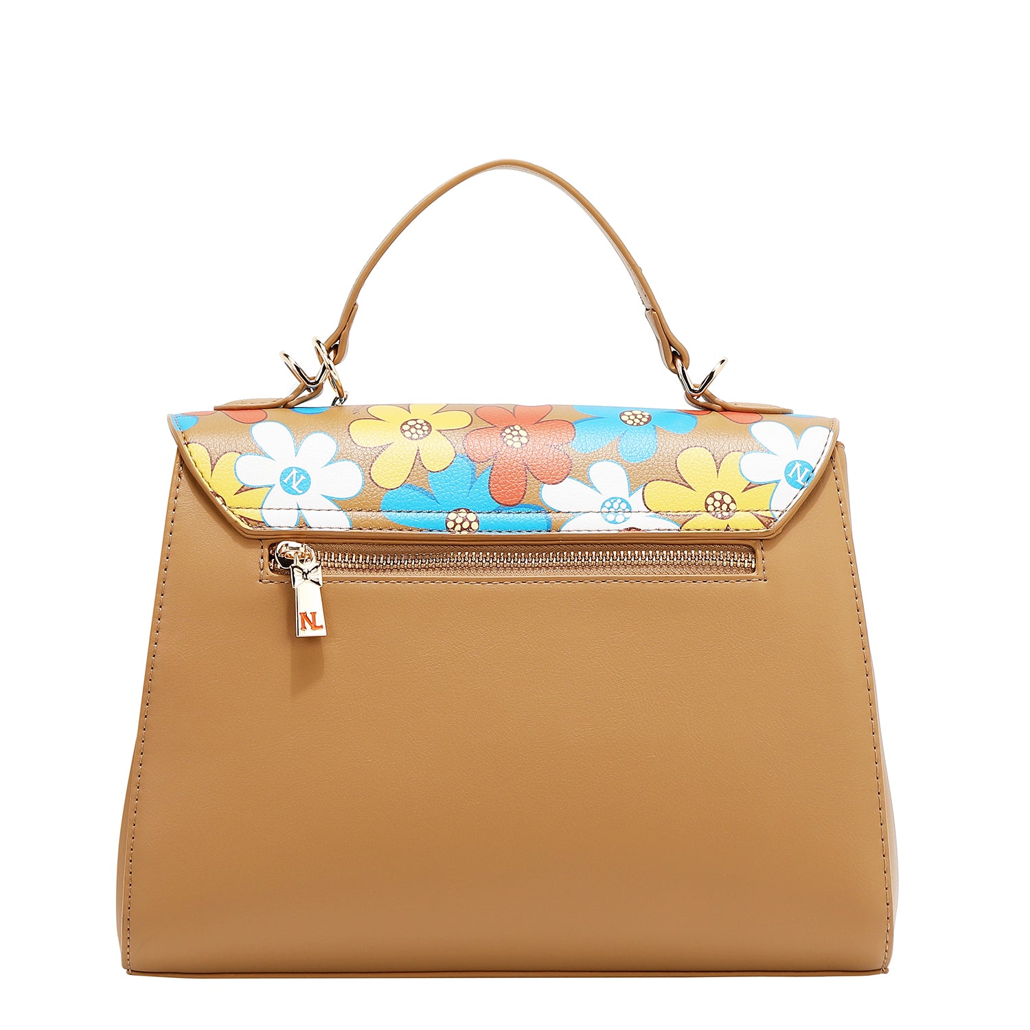 Floral Pop Bag (Taupe)