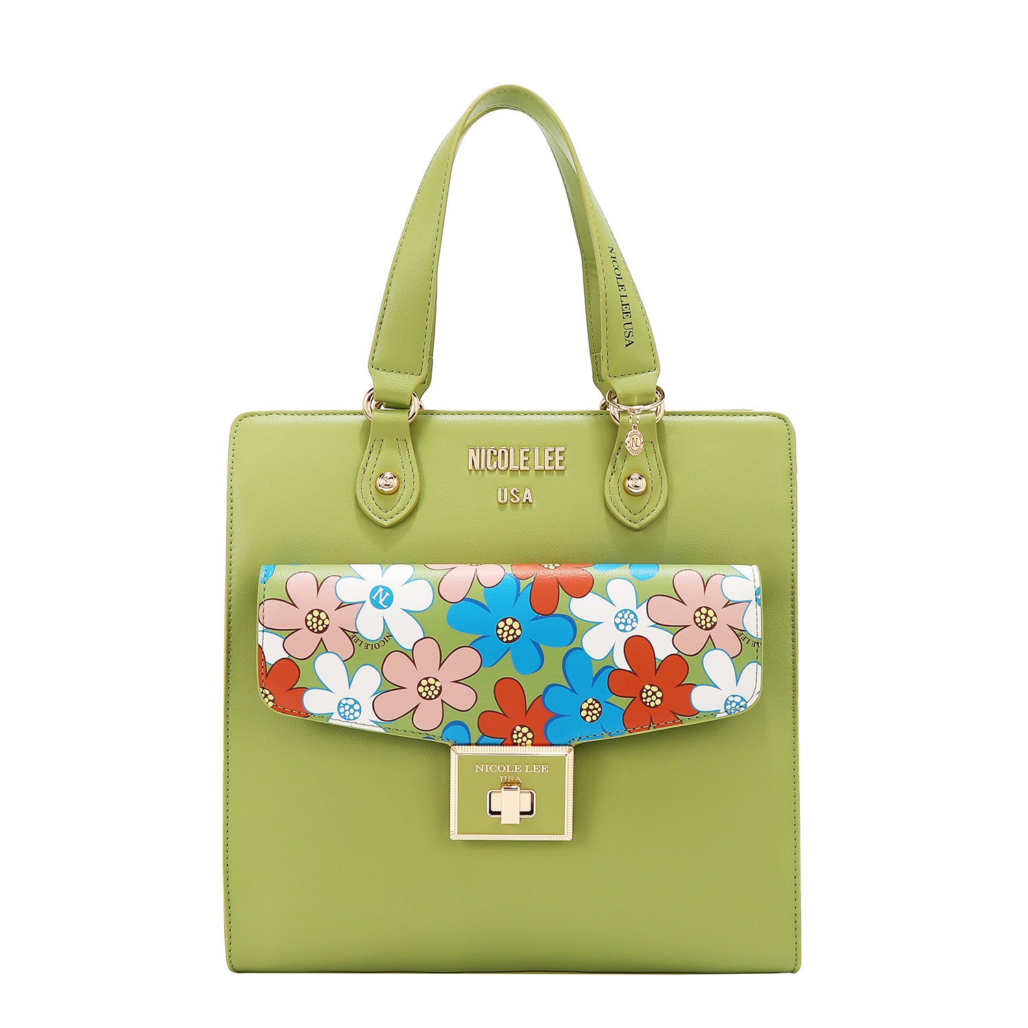 Floral Pop Tote Bag (Green)