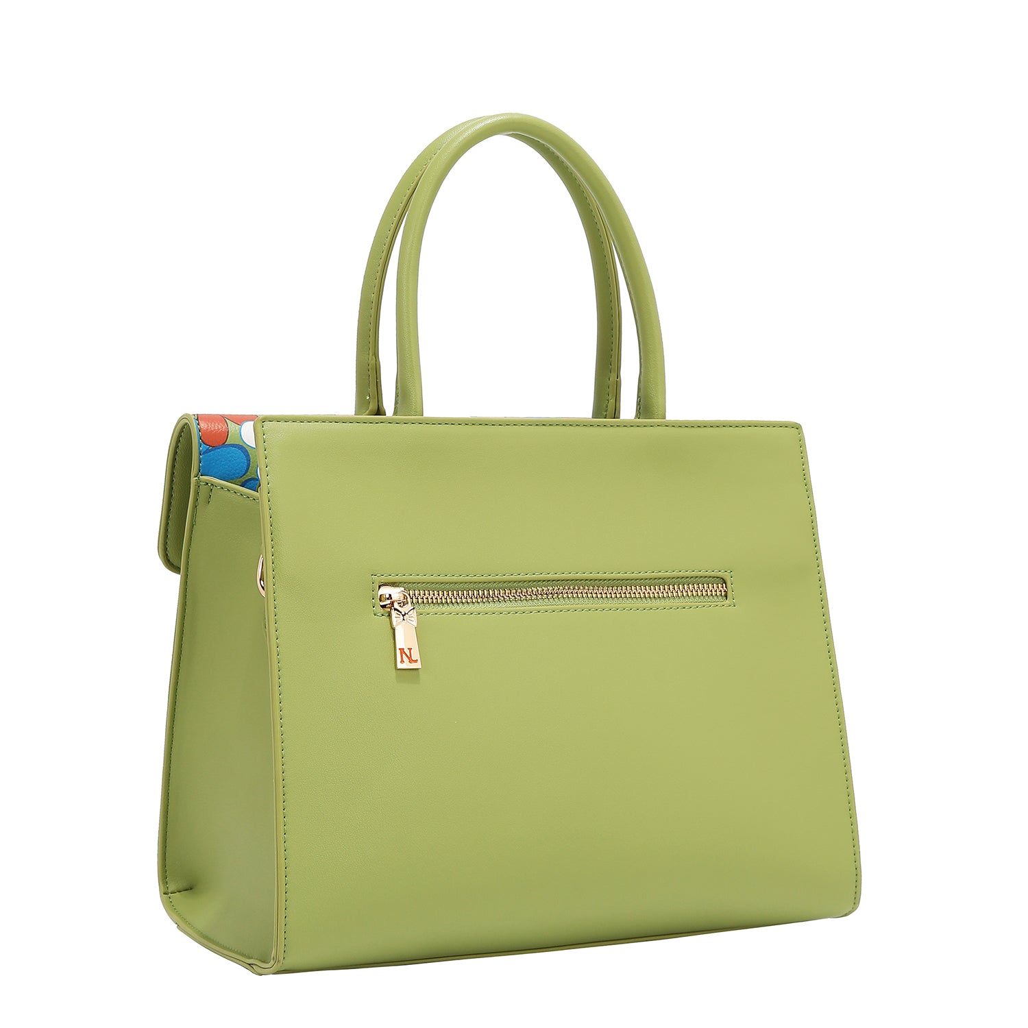 Floral Pop Satchel Bag (Green)