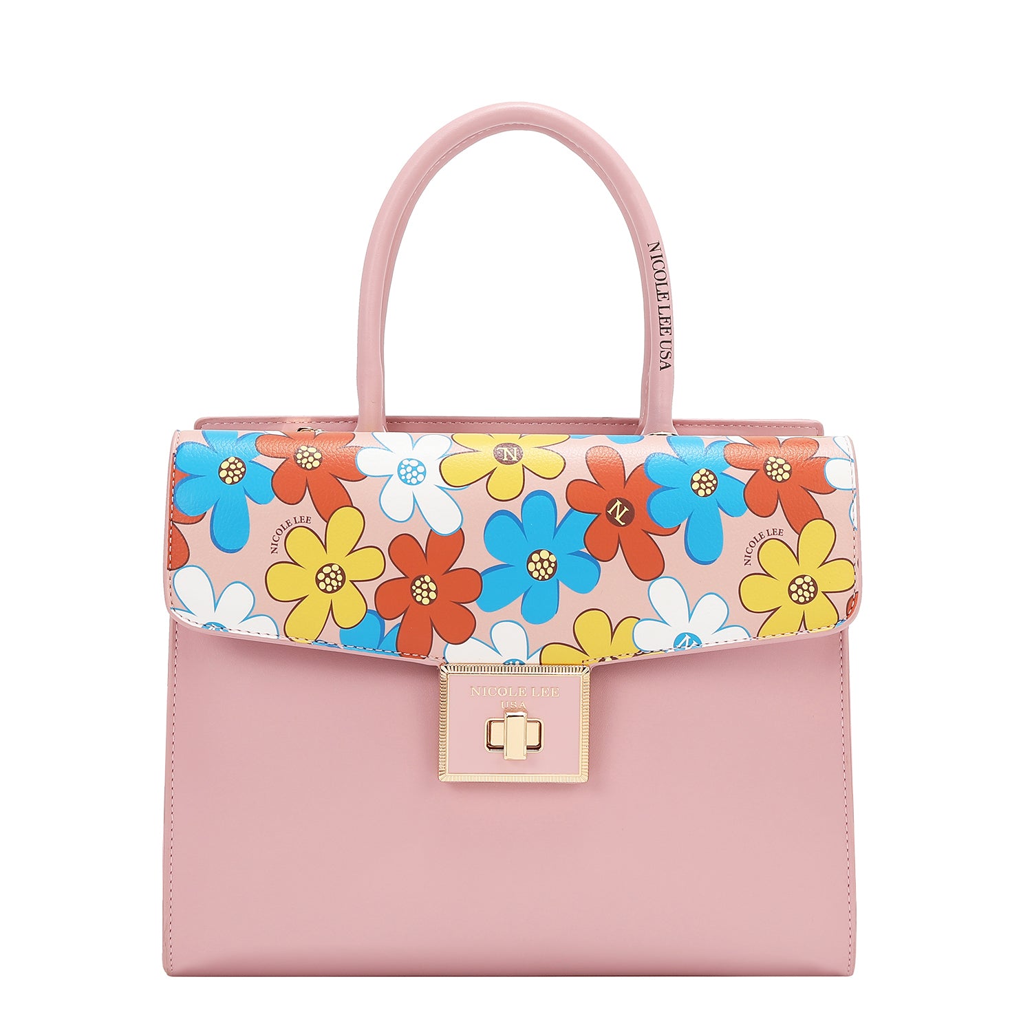 Floral Pop Satchel Bag (Rosa)