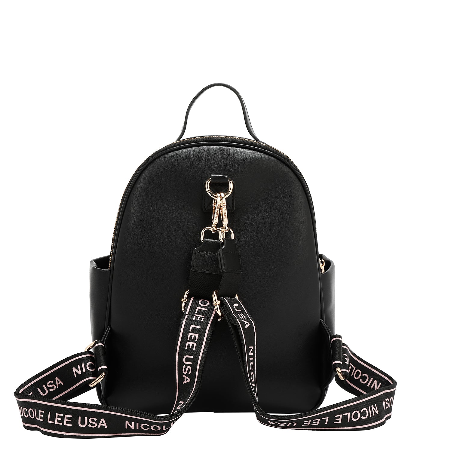 Zaino con flap pop floreale (nero)