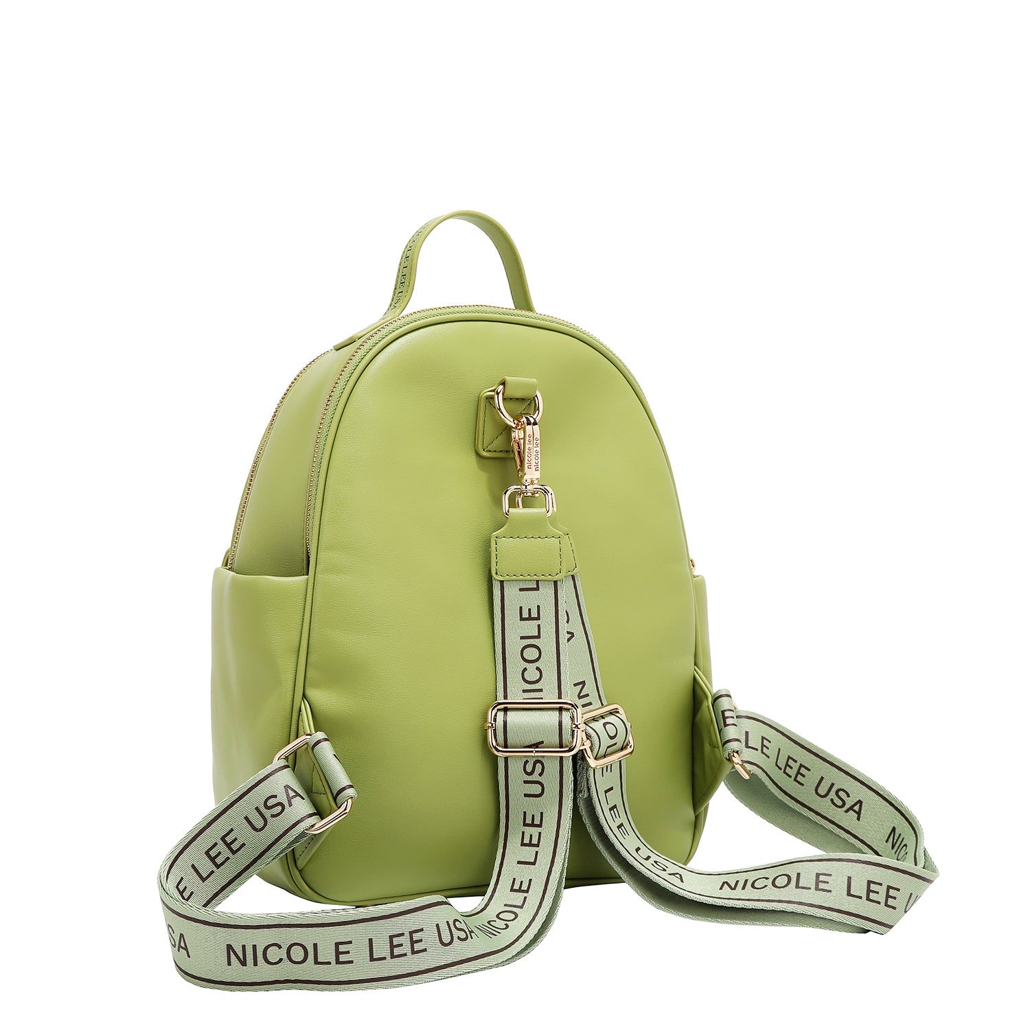 Zaino con flap pop floreale (verde)