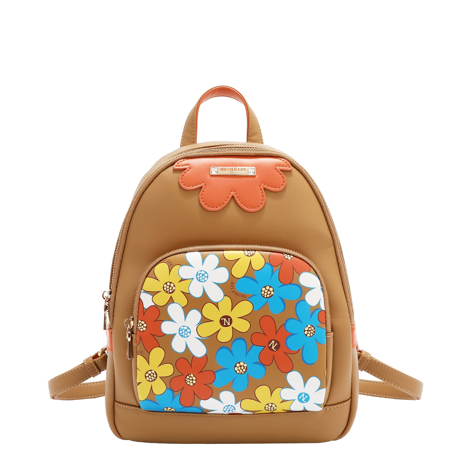 Zaino pop floreale (Taupe)