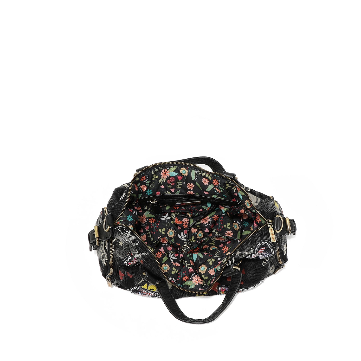 BOLSO MEDIANO DE MANO DE TELA VAQUERA MARRON