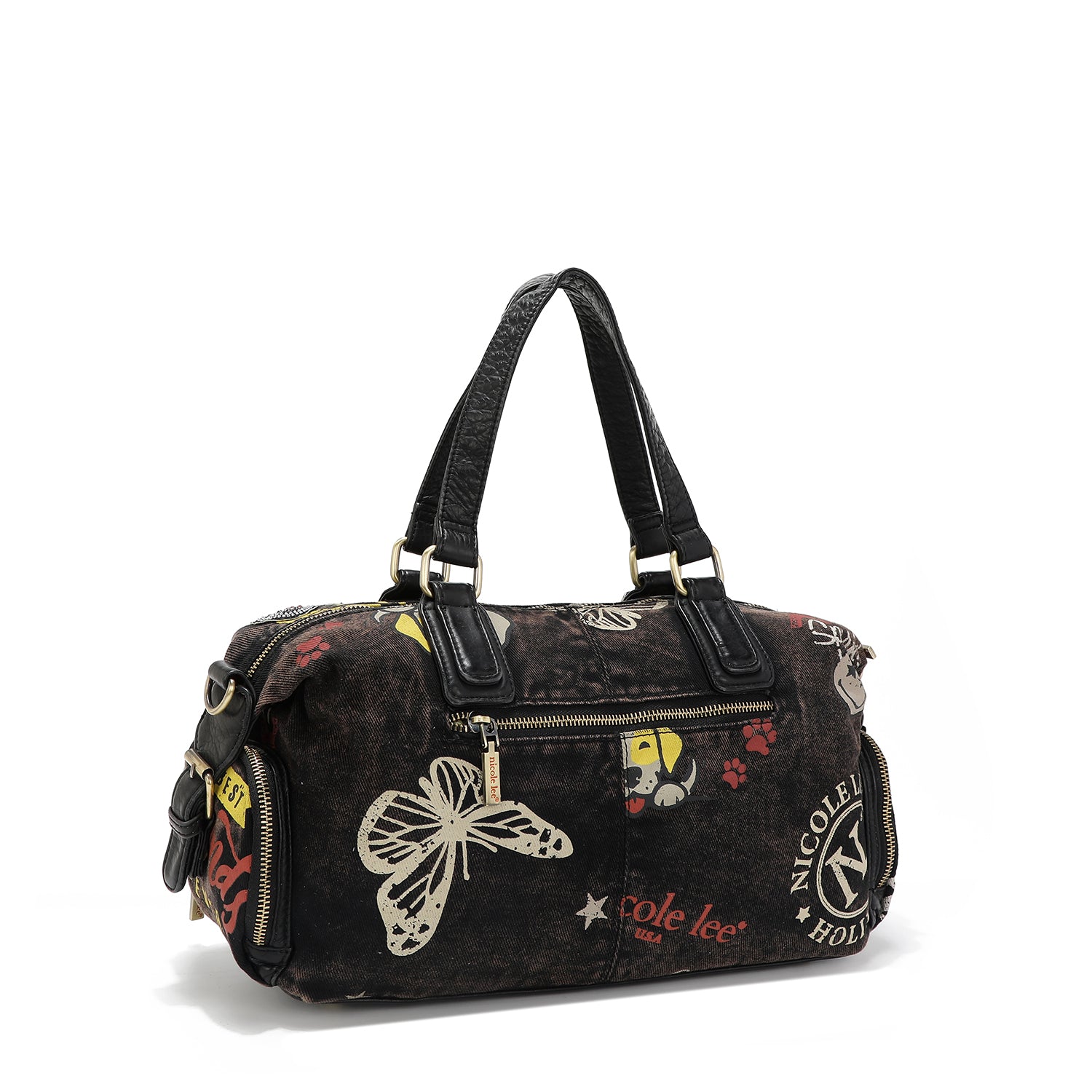 BOLSO MEDIANO DE MANO DE TELA VAQUERA MARRON