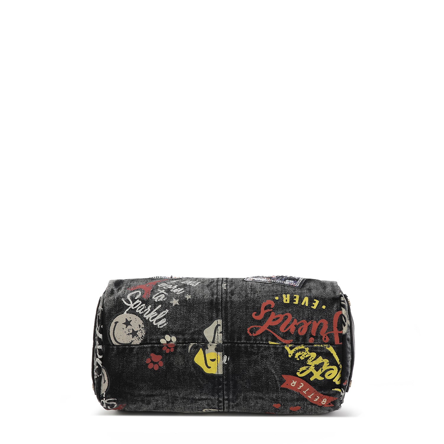 MEDIUM GRAY DENIM FABRIC CROSSBODY BAG