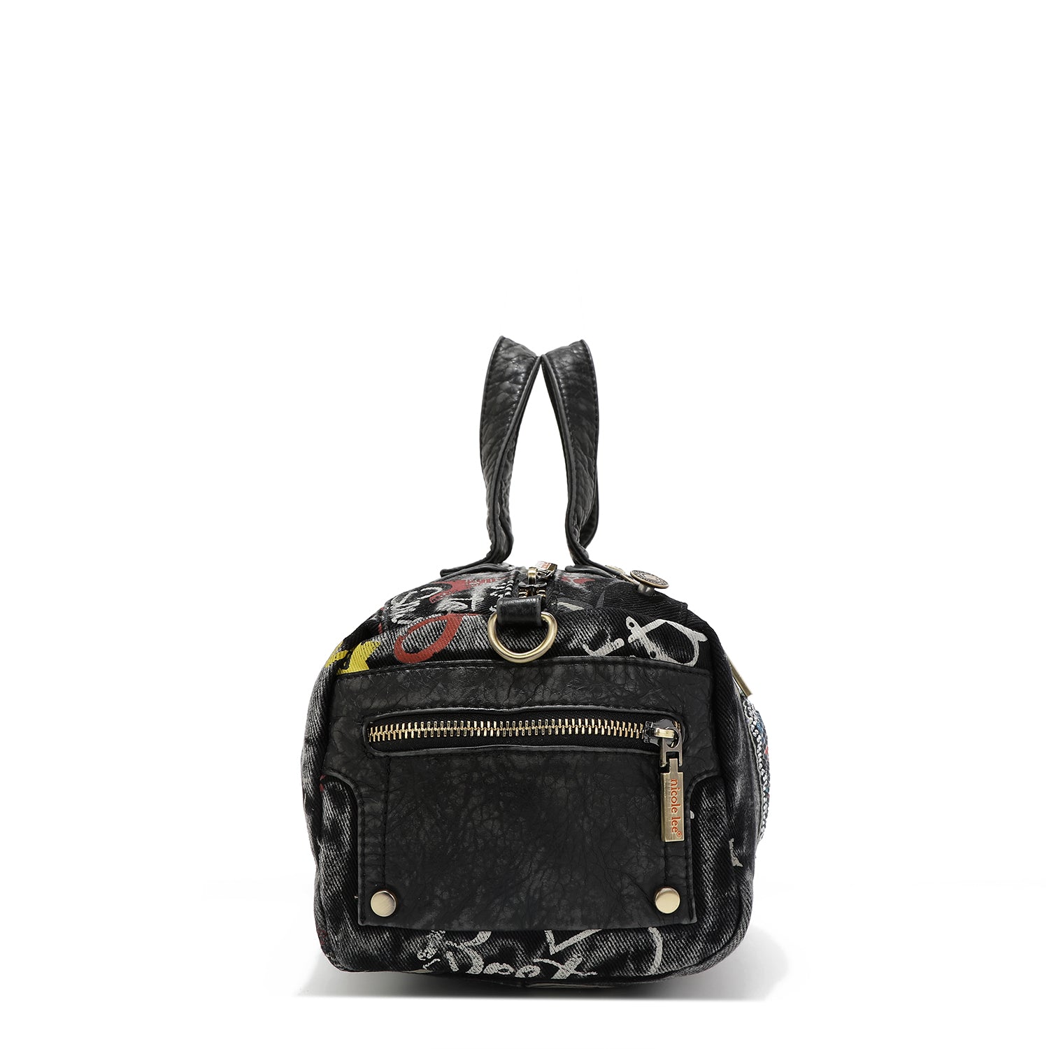 MEDIUM GRAY DENIM FABRIC CROSSBODY BAG