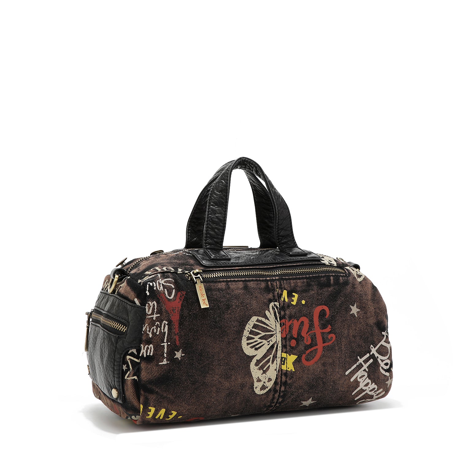 BANDOLERA MEDIANA DE TELA VAQUERA MARRON