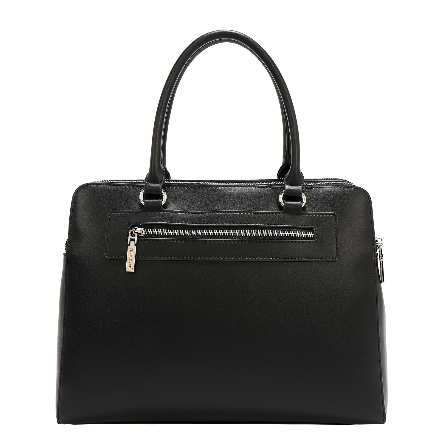 Handbag with geometric cuts (black)