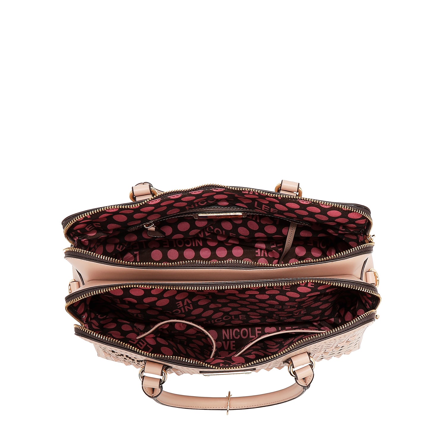 Handbag with geometric cuts (black)