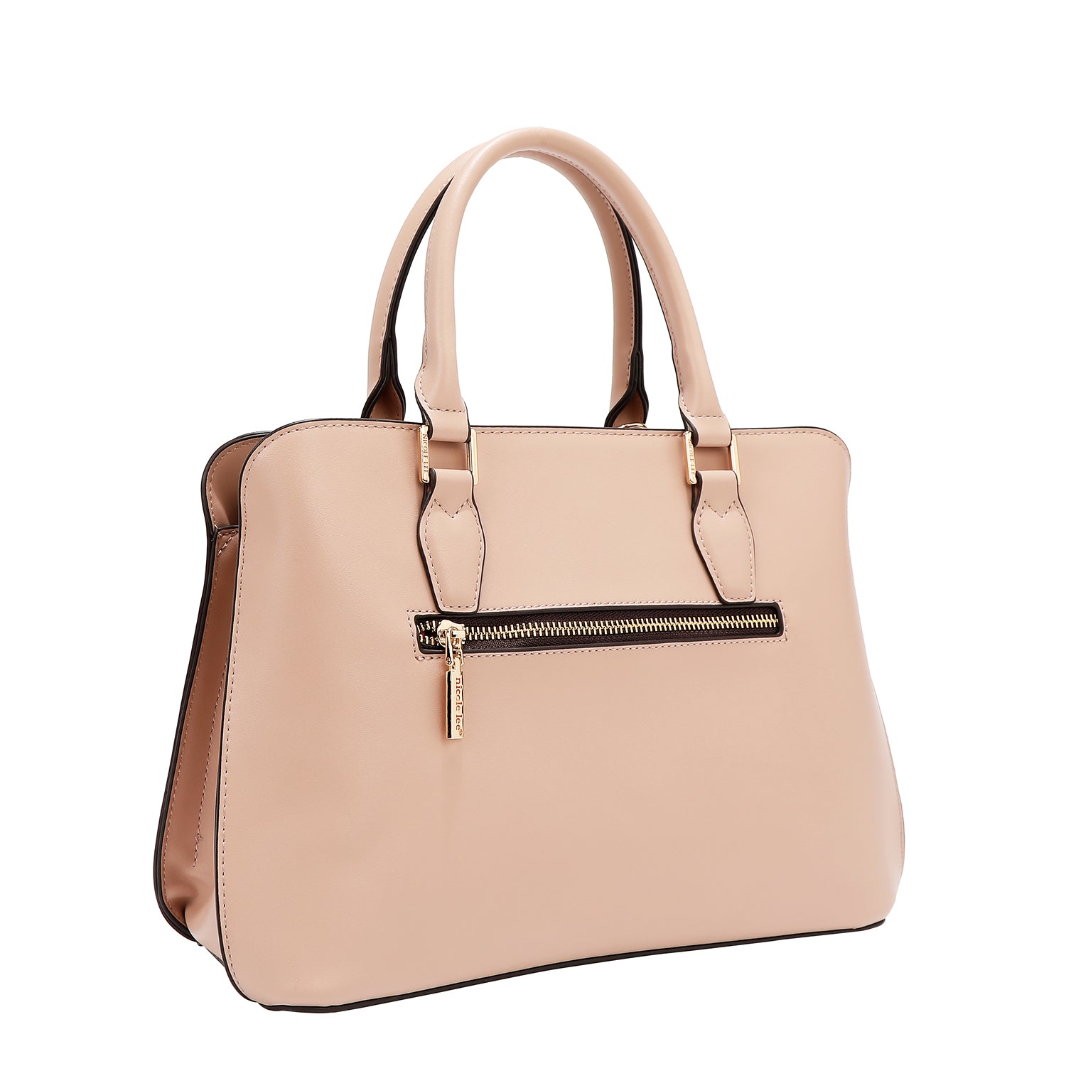 Dome bag with geometric cut (pink)