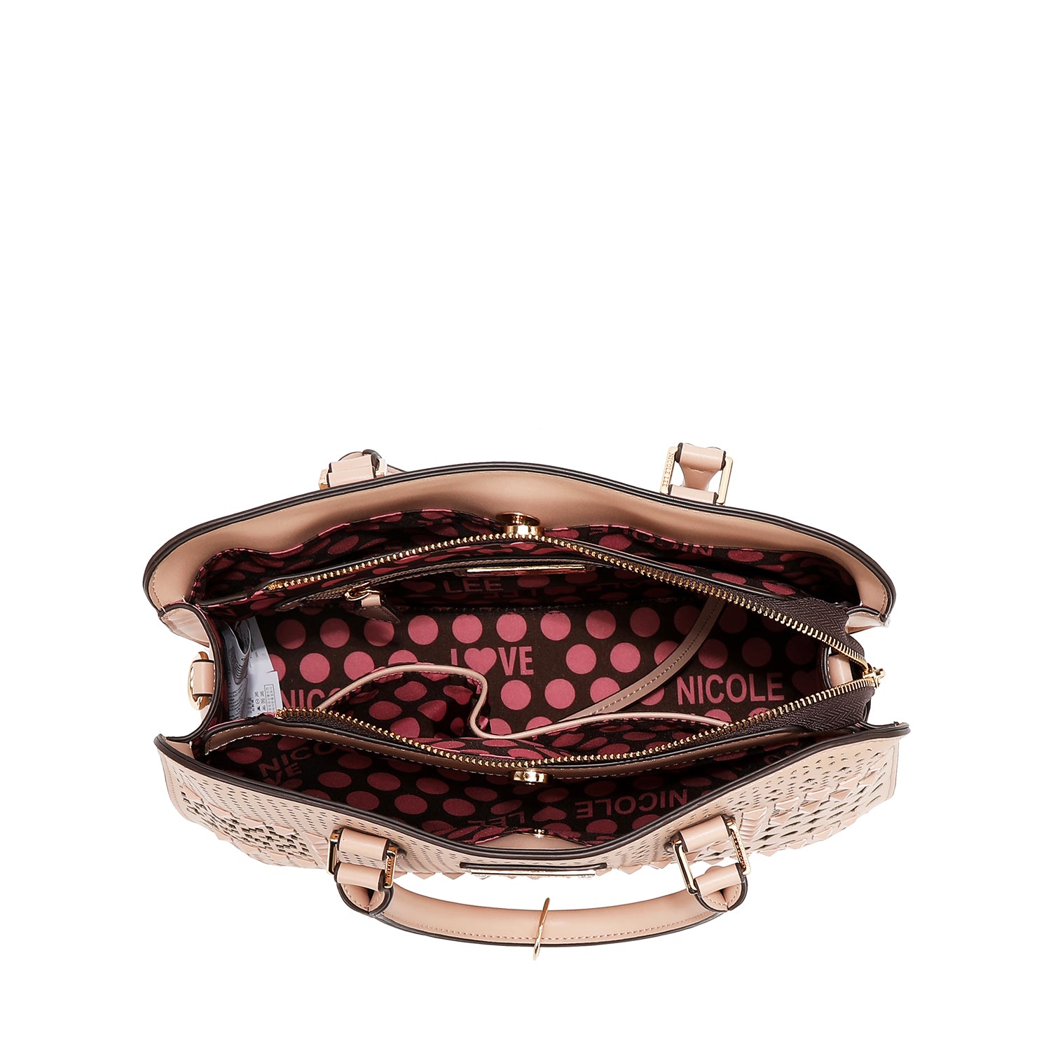 Dome bag with geometric cut (black)