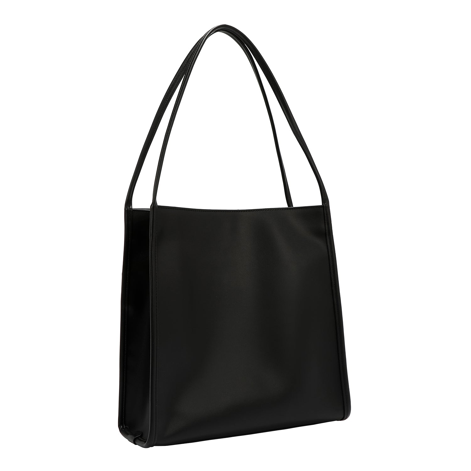 Two -piece bag with geometric cut (black)
