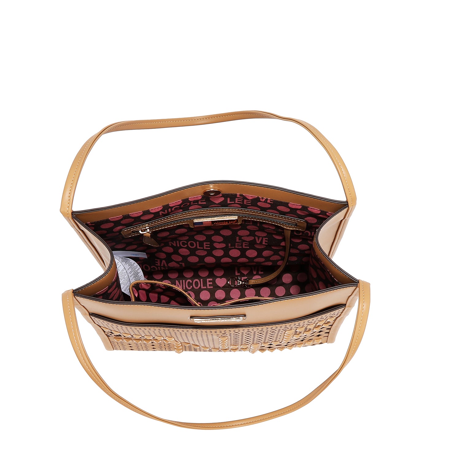Two -piece bag with geometric cut (black)