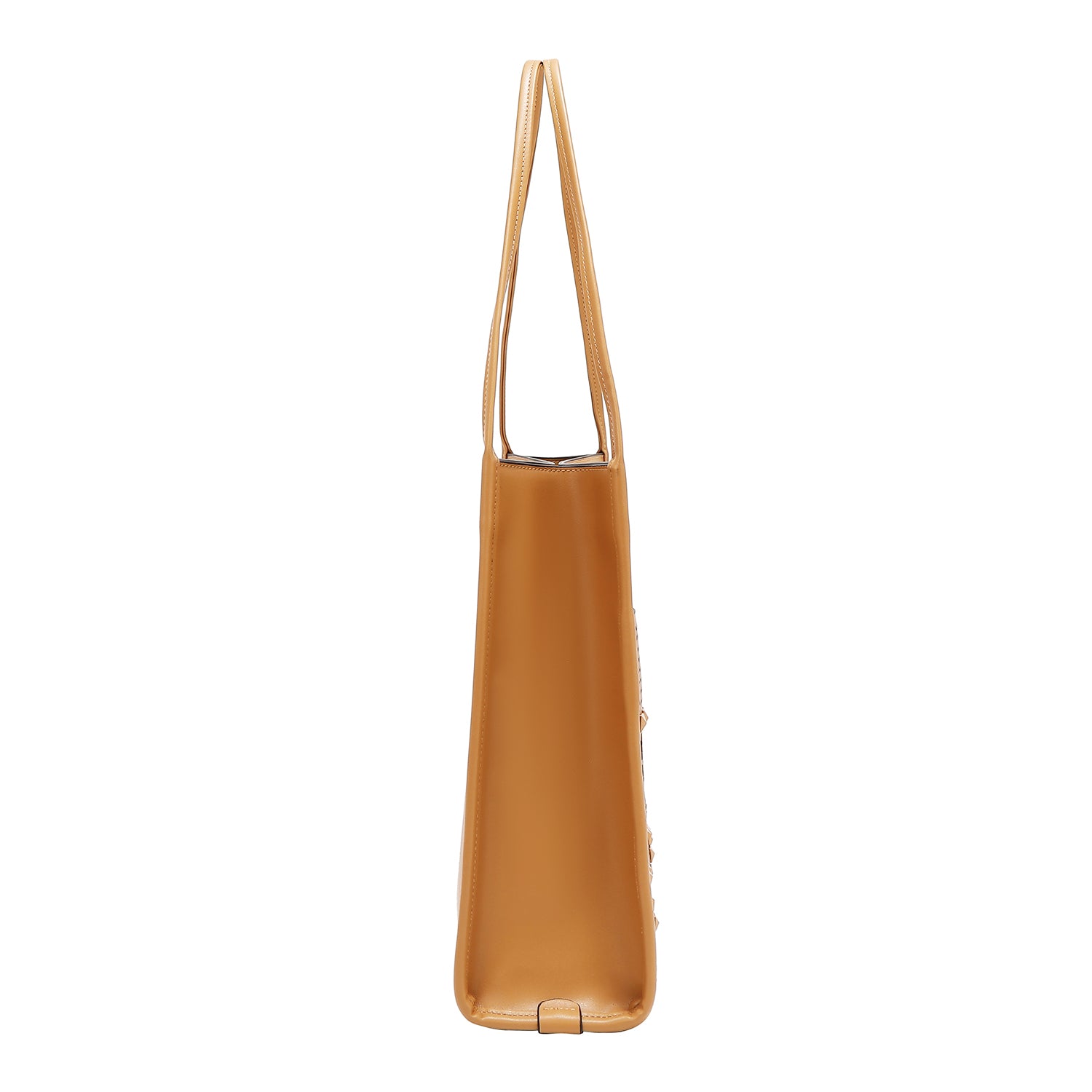 Two -piece bag with geometric cuts (sand)