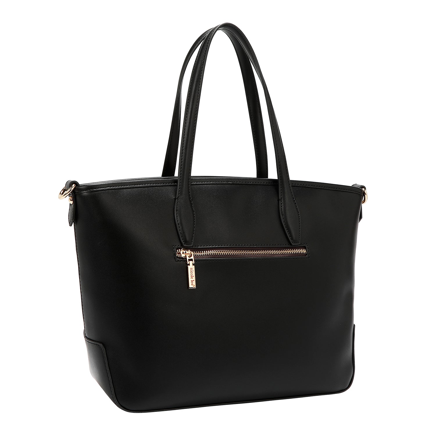 LASER CUT GEOMETRIC SHOPPER (BLACK)