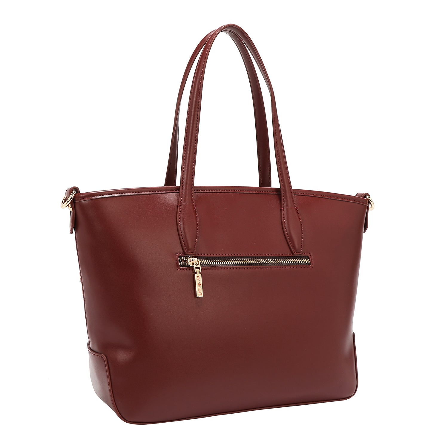 LASER CUT GEOMETRIC SHOPPER (WINE)