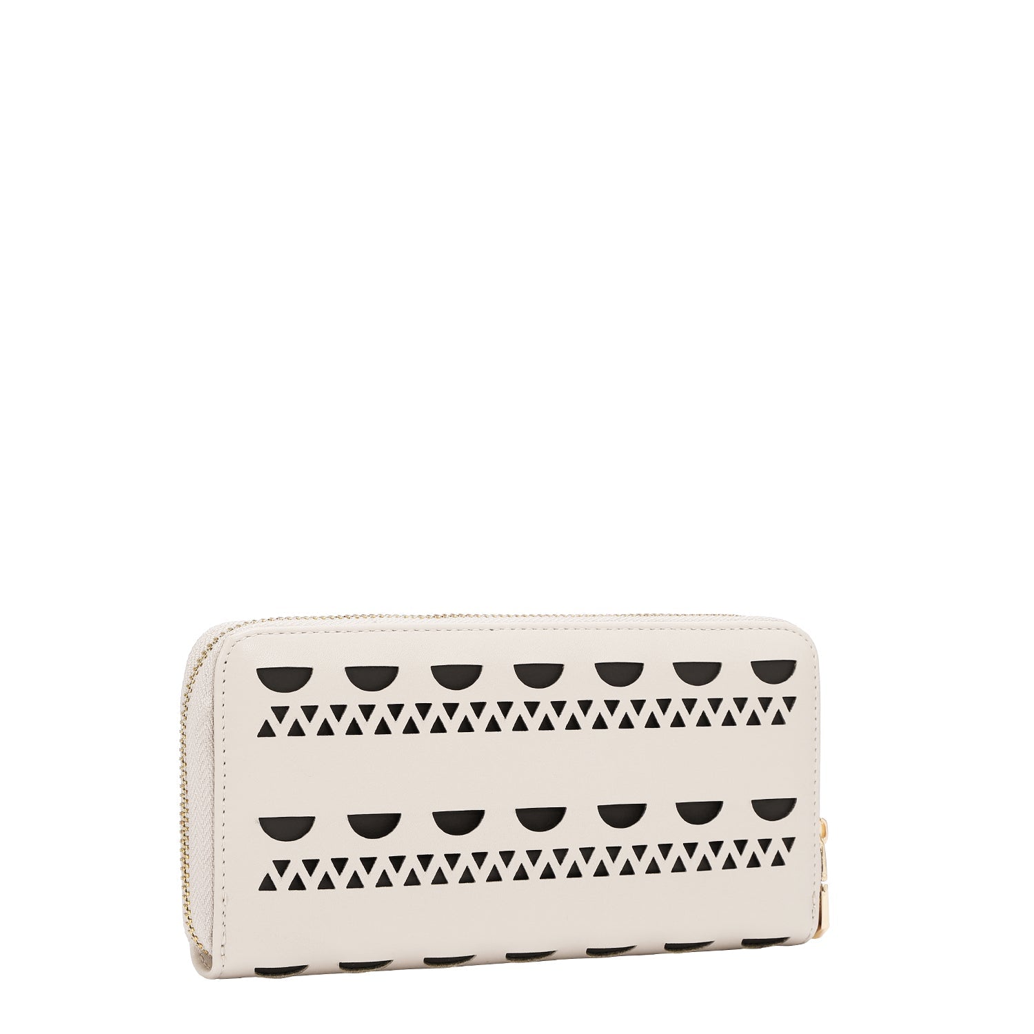 WALLET WITH SILVER STUDS (BEIGE)