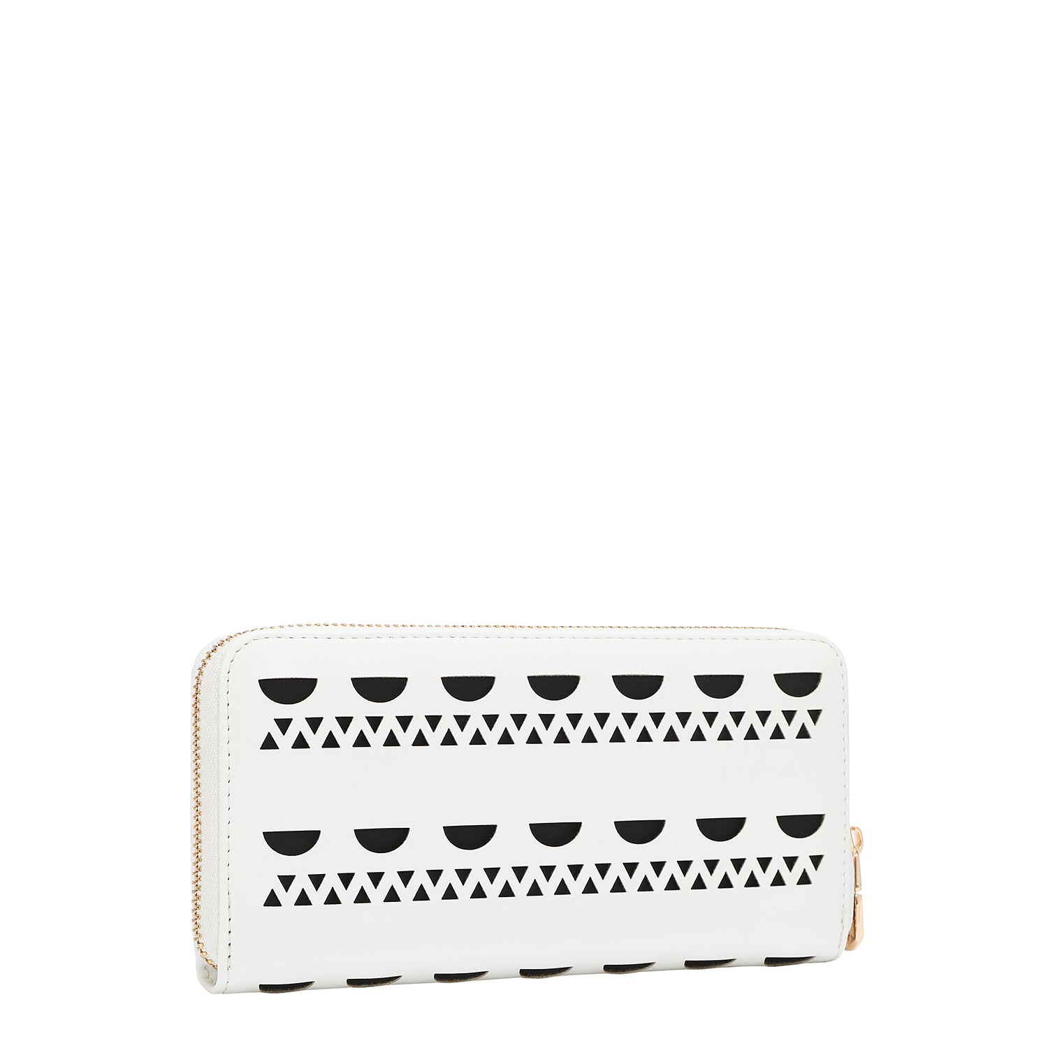WALLET WITH SILVER STUDS (WHITE)