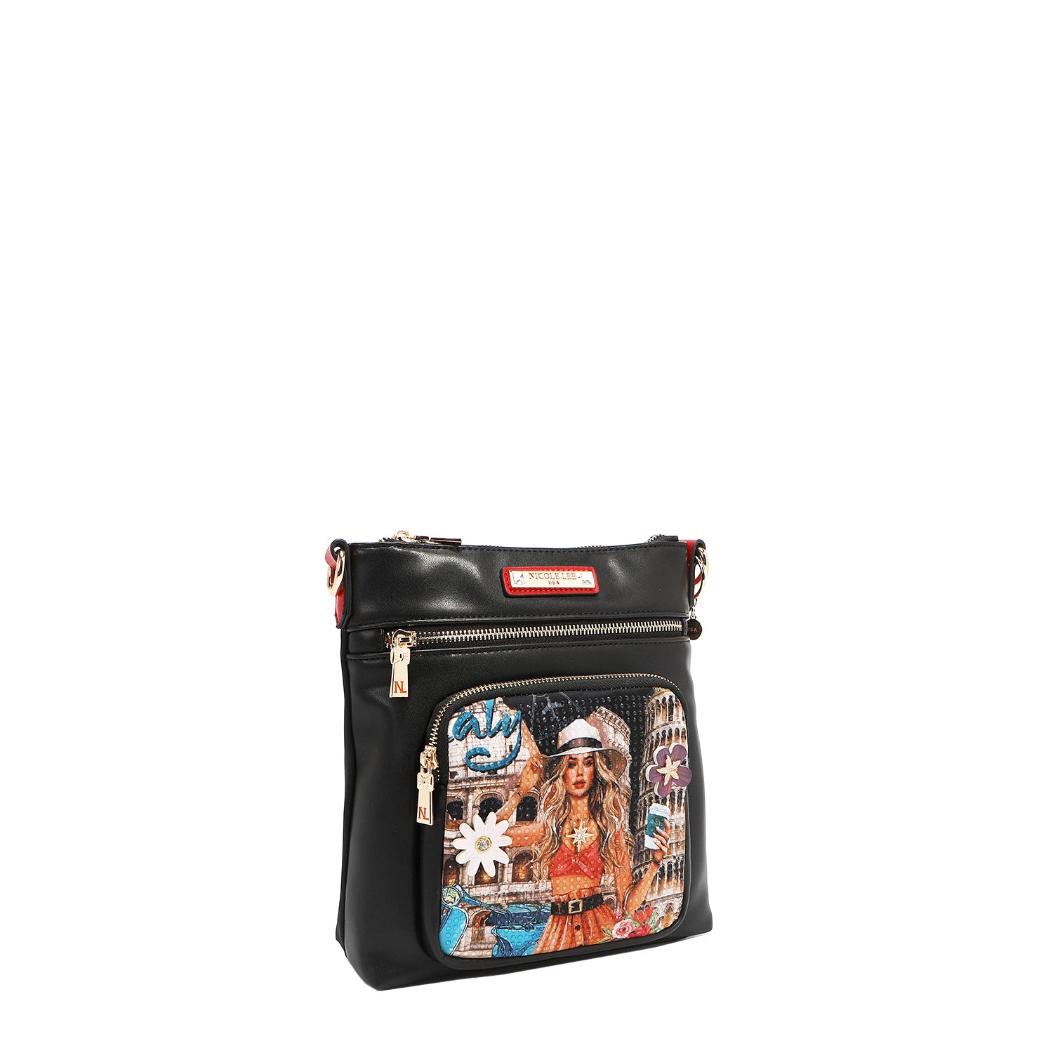 BOLSO CRUZADO CON CREMALLERA (MARTHA TRAVELS ITALY)