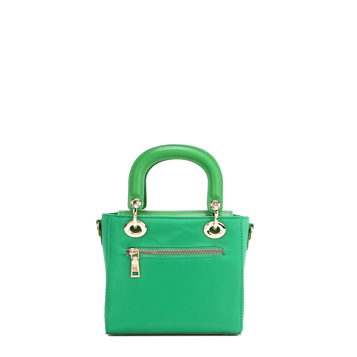 BOLSO DE MANO CON PARCHES DE COLORES (VERDE)