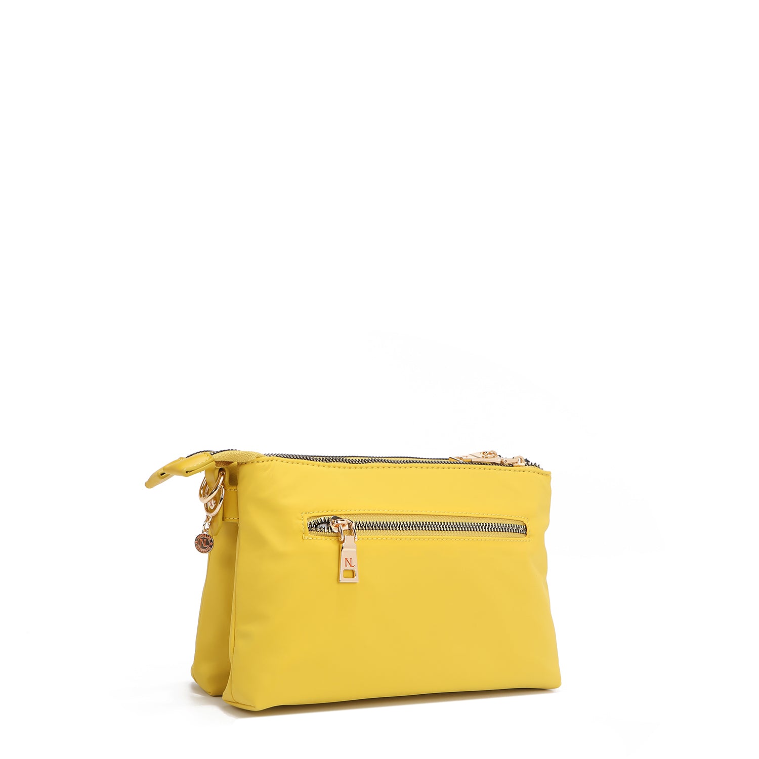 BORSA A TRACOLLA FISARMONICA CON PATCH COLORATI (GIALLO)