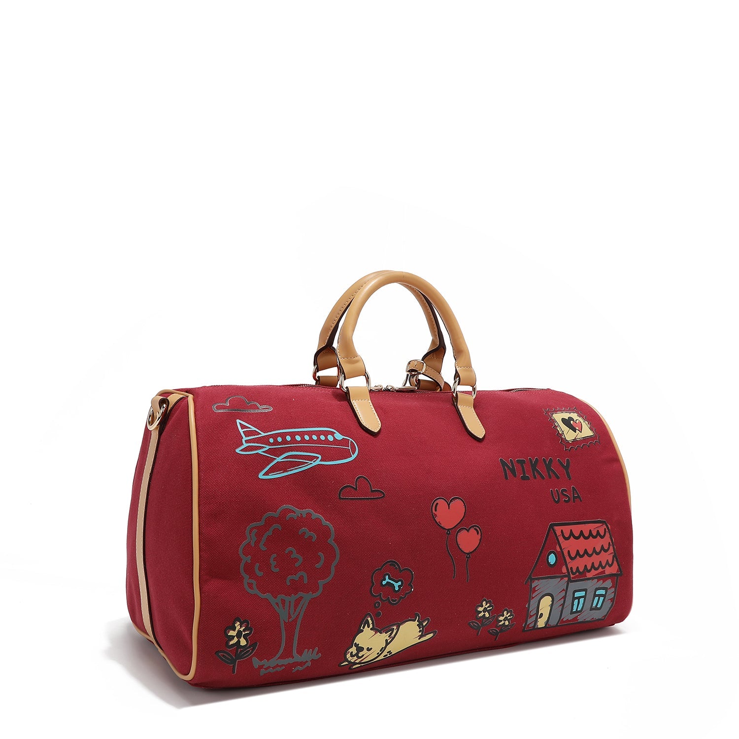 SAC DE GYMNASE EN TOILE <tc>NIKKY</tc> (ROUGE)