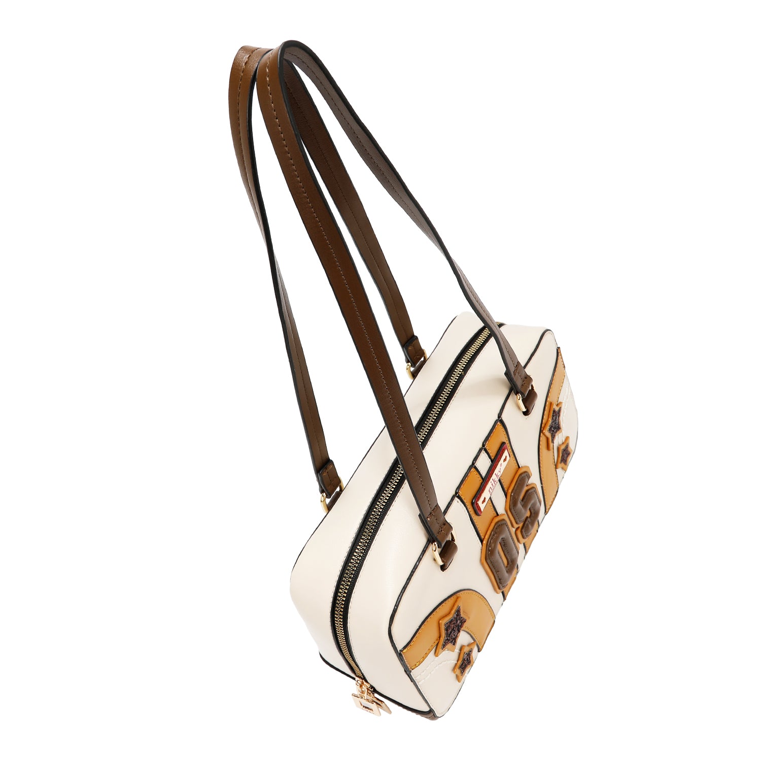 BOLSO DE HOMBRO VARSITY (BEIGE)