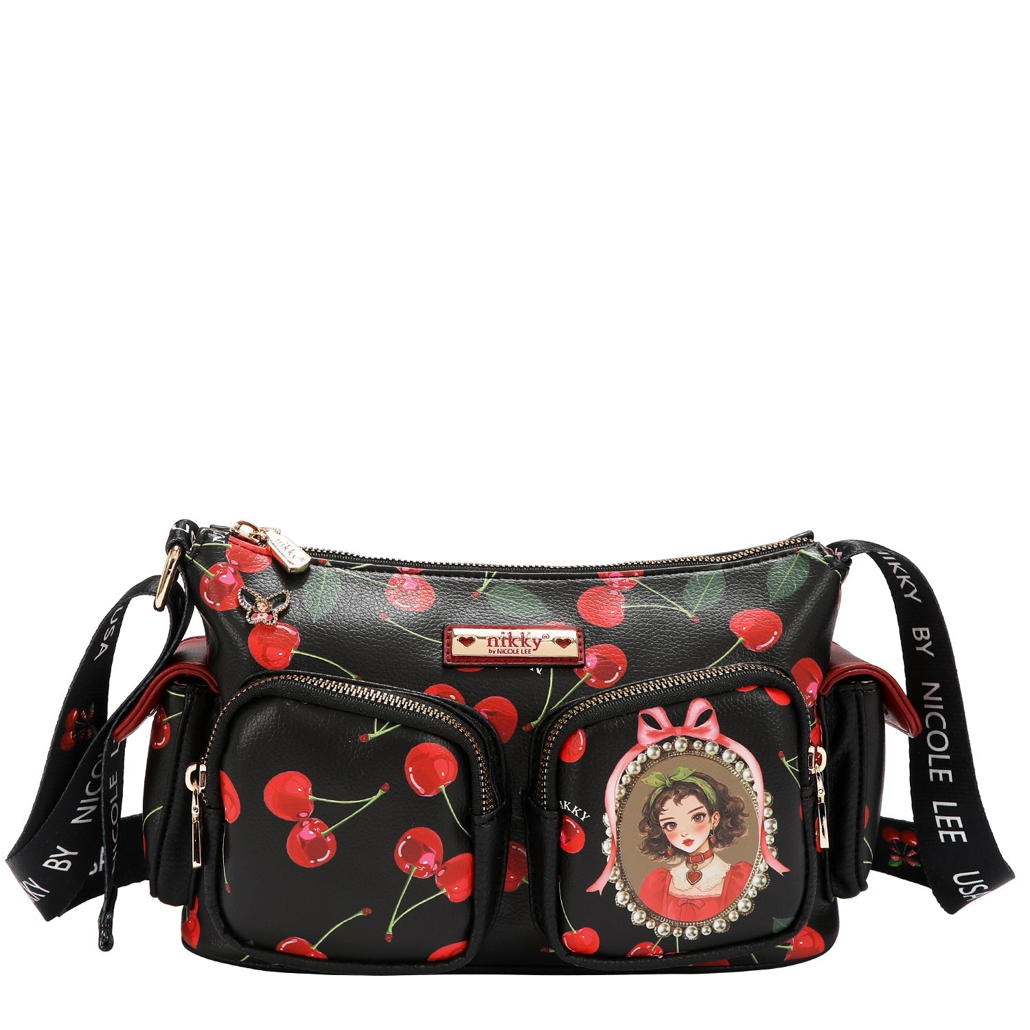 CROSSBODY NK13116 (CHERRY LIPS-BLACK)