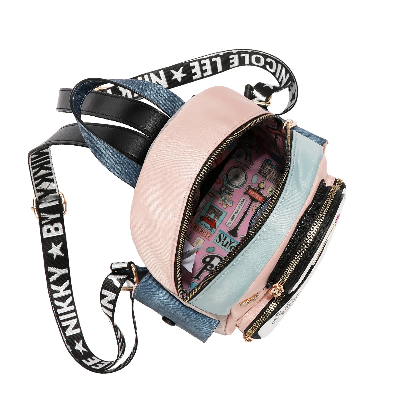 MOCHILA PEQUEÑA CON MÚLTIPLES BOLSILLOS (SWEET GIRL)