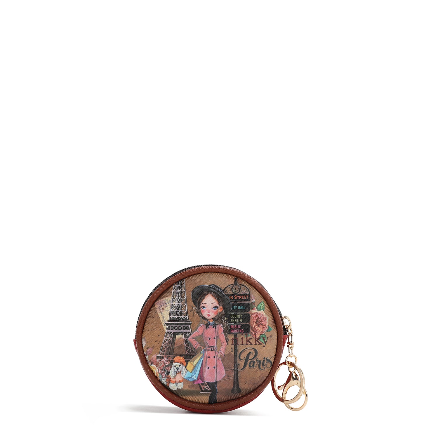 KEYCHAIN WITH ROUND COIN PURSE (<tc><tc>Emily Goes Paris</tc></tc> )