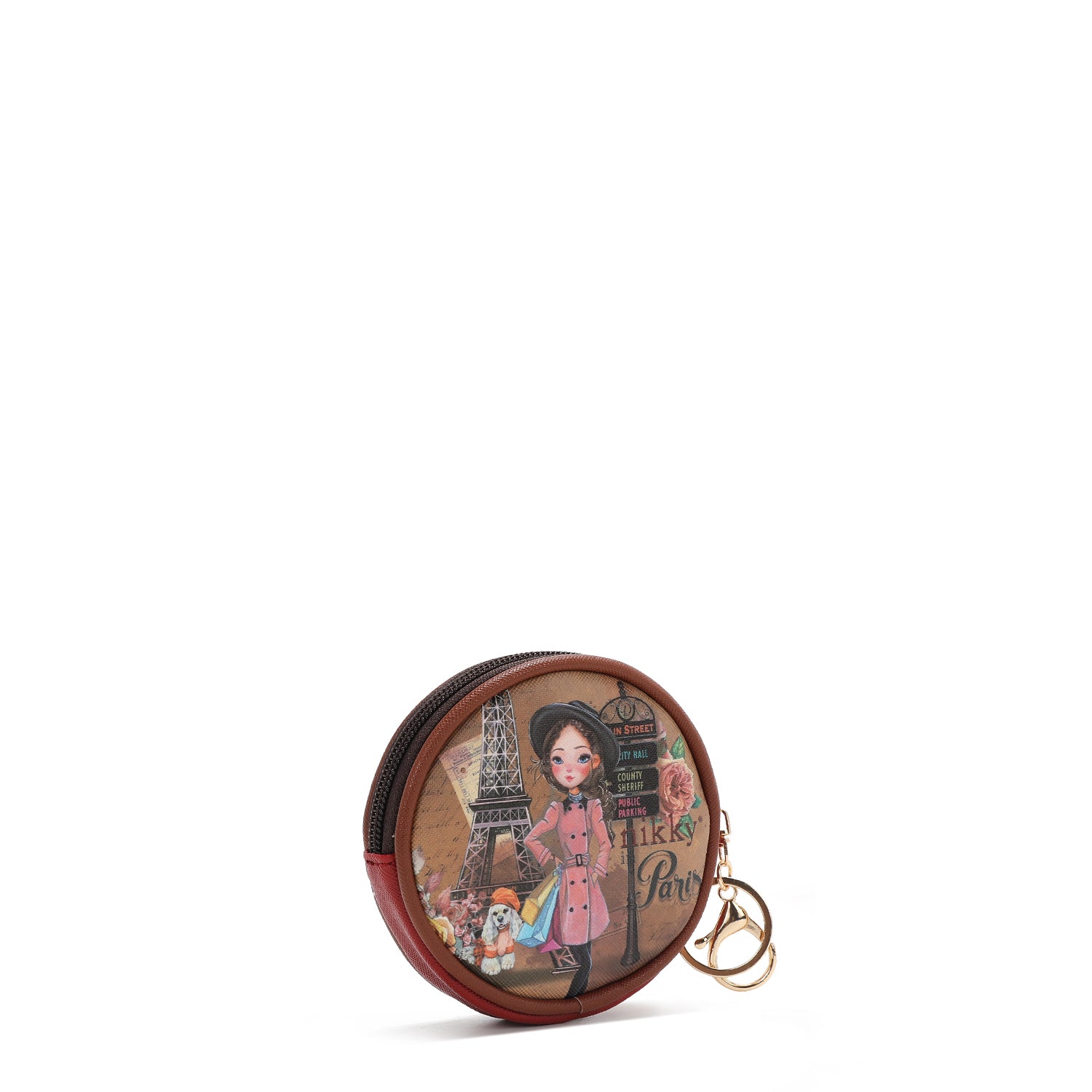 KEYCHAIN WITH ROUND COIN PURSE (<tc><tc>Emily Goes Paris</tc></tc> )