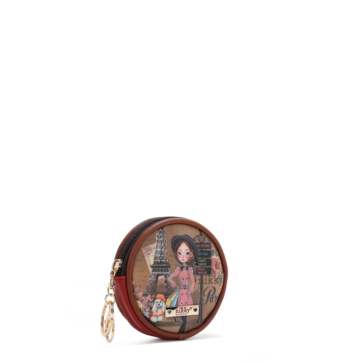KEYCHAIN WITH ROUND COIN PURSE (<tc><tc>Emily Goes Paris</tc></tc> )
