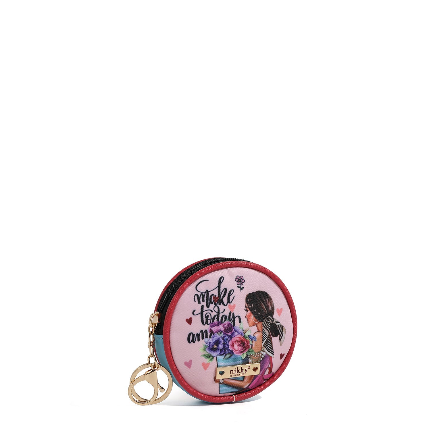 KEYCHAIN WITH ROUND COIN PURSE (<tc>FLOWER DAY</tc>)