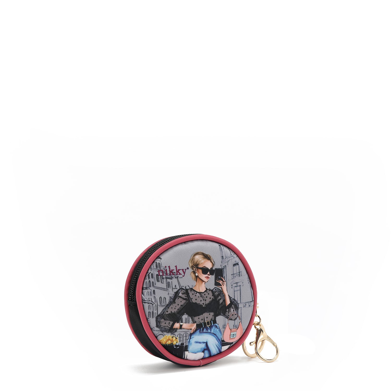 KEYCHAIN WITH ROUND COIN PURSE (<tc>URBAN COFFEE DREAM</tc>)