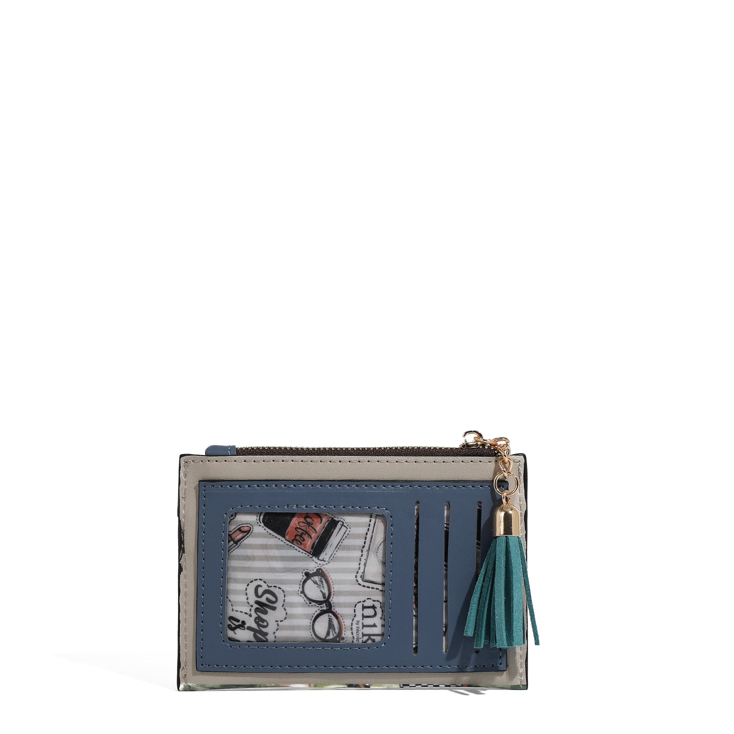 CARD HOLDER WITH ZIPPER (<tc>I LIVE TO TRAVEL</tc>)