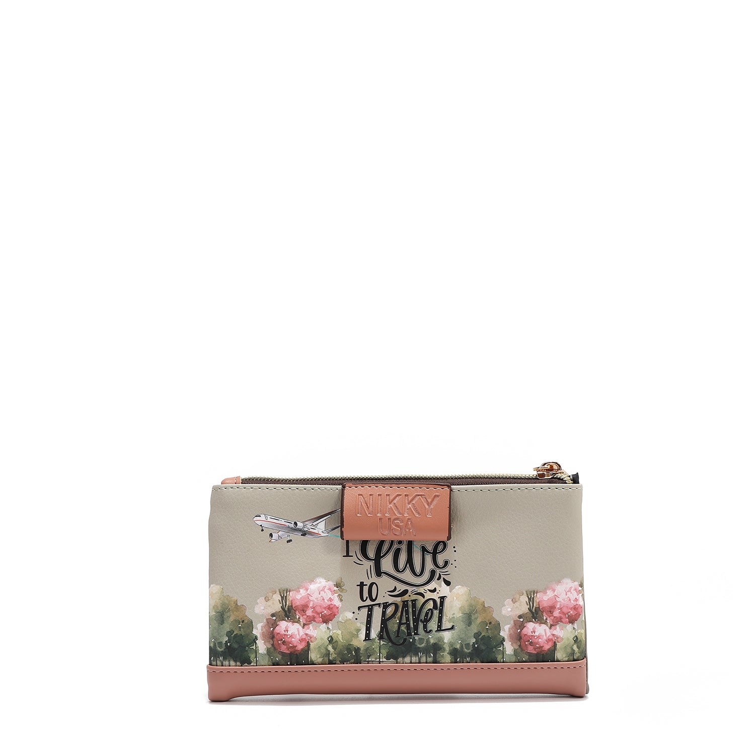 BILLETERA COMPACTA (I LIVE TO TRAVEL)